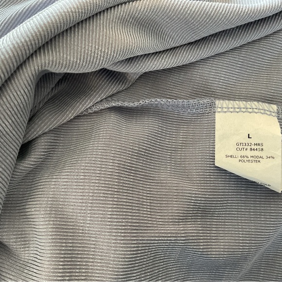 Green Envelope Soft Gray Drape Blouse - Picture 5 of 5